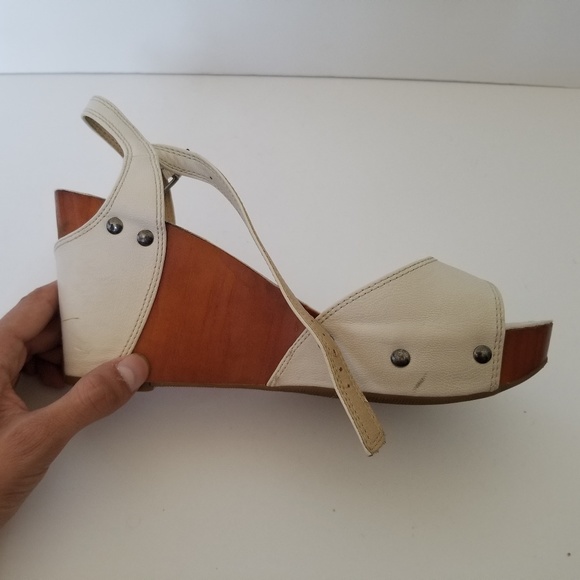 Lucky Brand 6 1/2 M Marisse Leather Platform Shoes - Picture 3 of 7